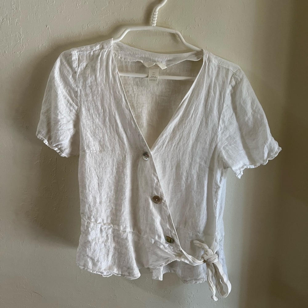 White linen blouse H and M